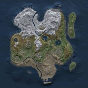 Thumbnail Rust Map: Procedural Map, Size: 2500, Seed: 1070095002, 10 Monuments