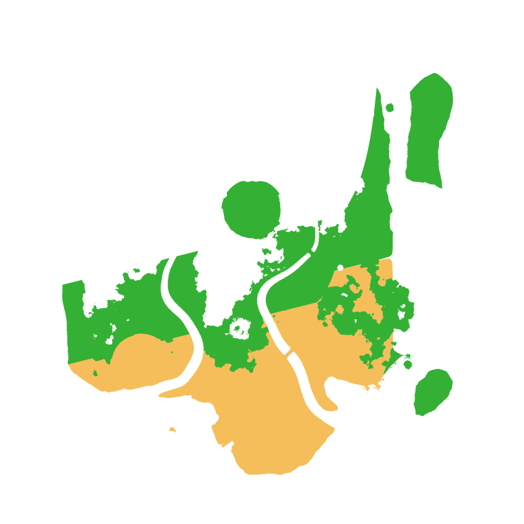 Biome Rust Map: Procedural Map, Size: 2500, Seed: 1070095002