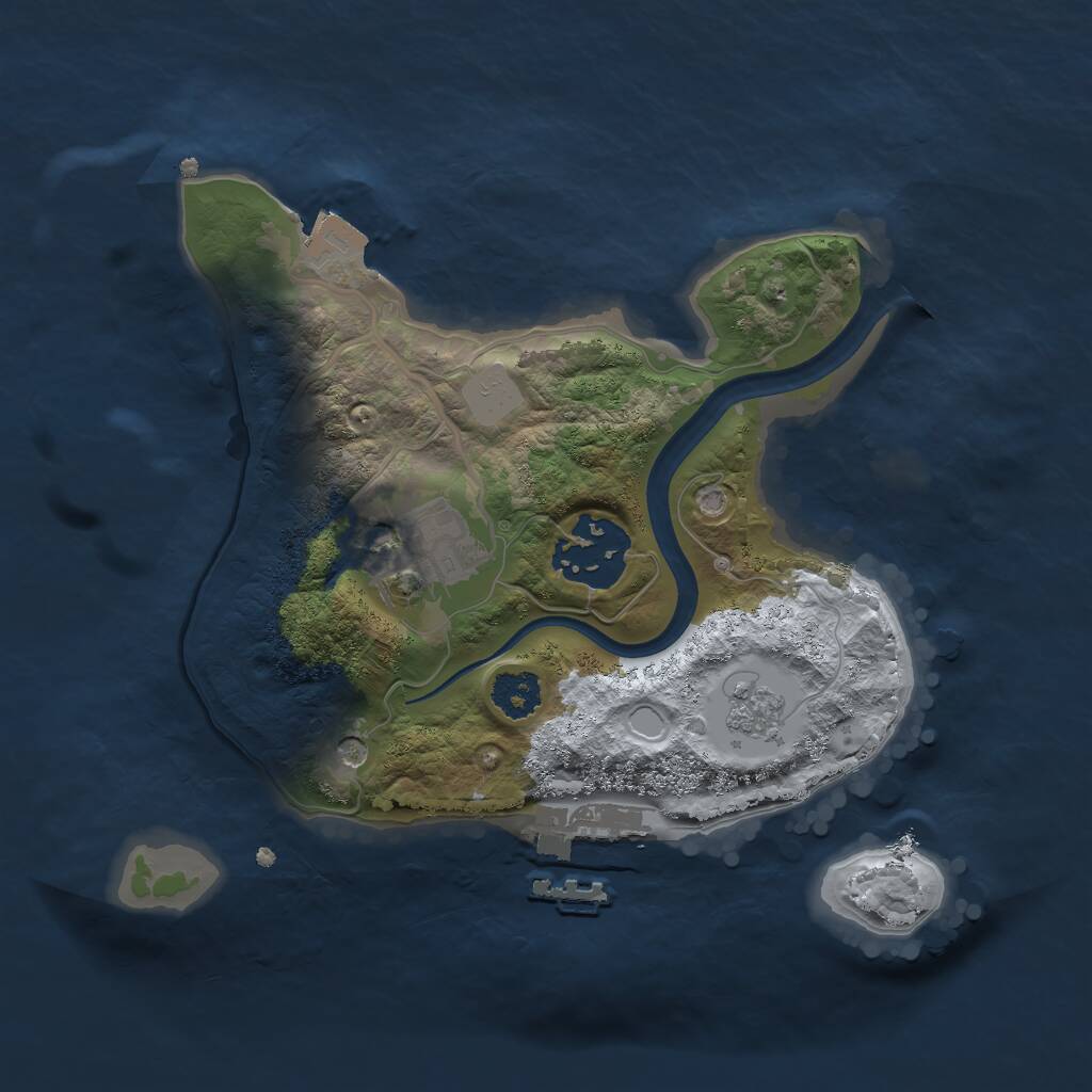 Rust Map: Procedural Map, Size: 2250, Seed: 111, 6 Monuments