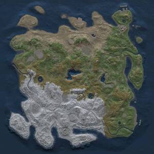 Thumbnail Rust Map: Procedural Map, Size: 4250, Seed: 45985, 15 Monuments