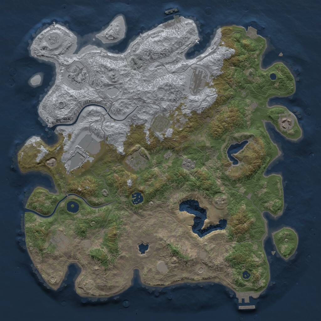 Rust Map: Procedural Map, Size: 4000, Seed: 1506199112, 15 Monuments