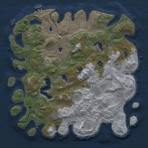 Thumbnail Rust Map: Procedural Map, Size: 4500, Seed: 239852731, 15 Monuments