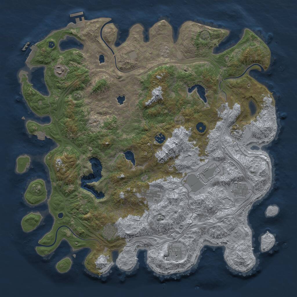 Rust Map: Procedural Map, Size: 4500, Seed: 239852731, 15 Monuments