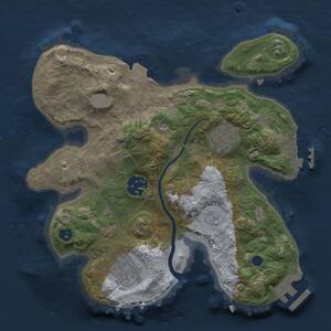 Thumbnail Rust Map: Procedural Map, Size: 2500, Seed: 75902336, 8 Monuments