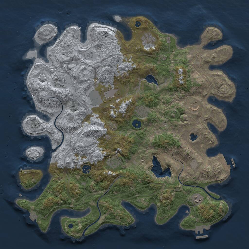 Rust Map: Procedural Map, Size: 4250, Seed: 456654456, 15 Monuments