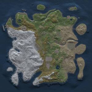 Thumbnail Rust Map: Procedural Map, Size: 3500, Seed: 1475825349, 12 Monuments