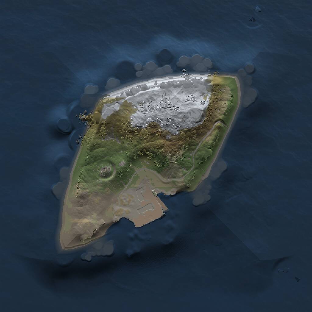 Rust Map: Procedural Map, Size: 1000, Seed: 123321456, 1 Monuments