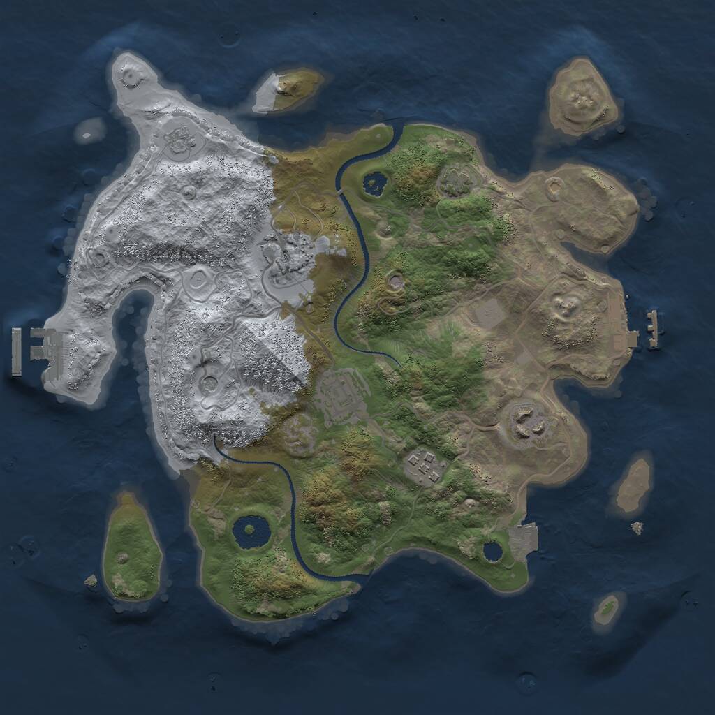 Rust Map: Procedural Map, Size: 3000, Seed: 259033032, 10 Monuments