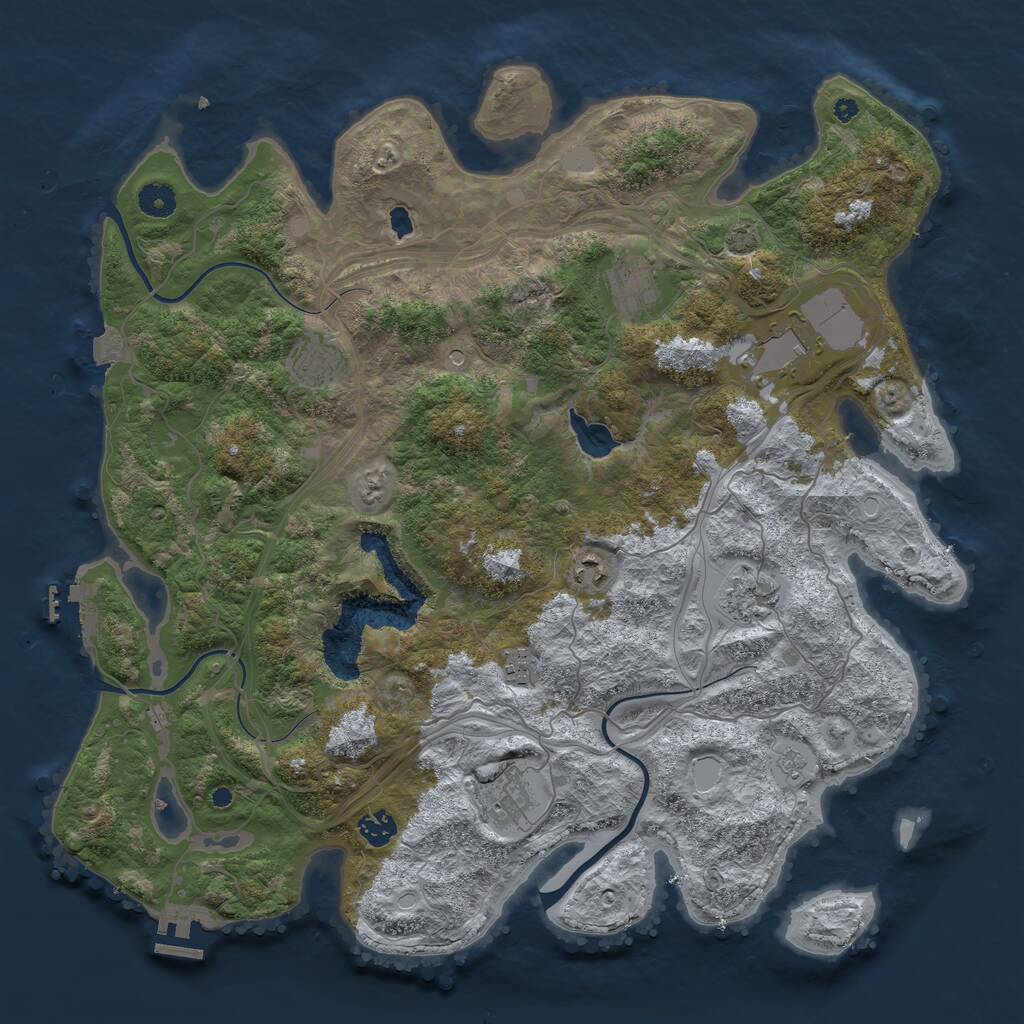 Rust Map: Procedural Map, Size: 4250, Seed: 1500, 14 Monuments