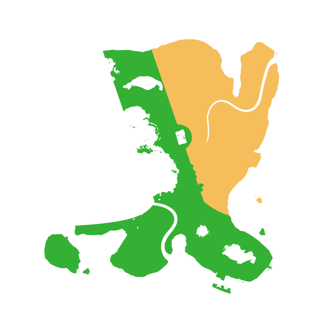 Biome Rust Map: Procedural Map, Size: 2400, Seed: 35811966