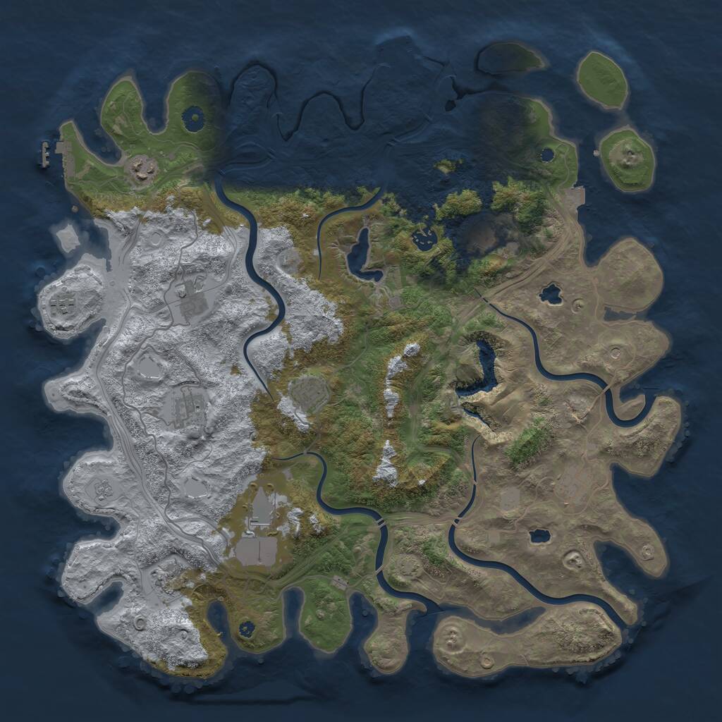 Rust Map: Procedural Map, Size: 4500, Seed: 1746588167, 16 Monuments