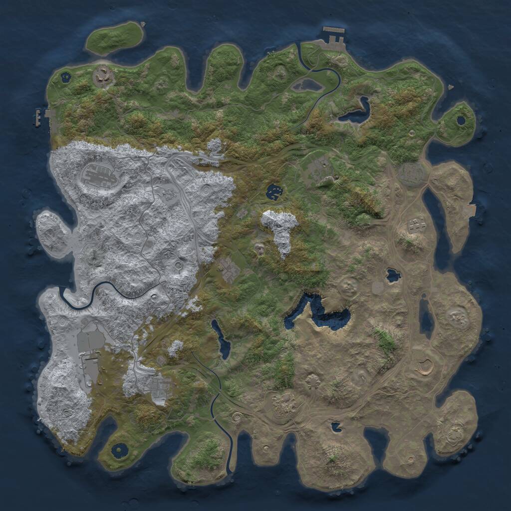 Rust Map: Procedural Map, Size: 4800, Seed: 302585380, 17 Monuments