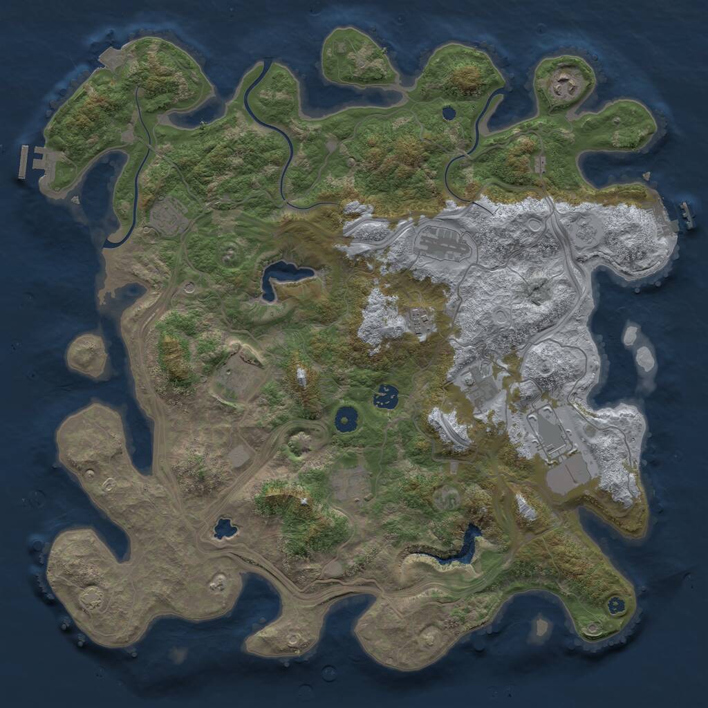 Rust Map: Procedural Map, Size: 4250, Seed: 26523, 15 Monuments