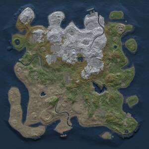 Thumbnail Rust Map: Procedural Map, Size: 4050, Seed: 1382139045, 17 Monuments