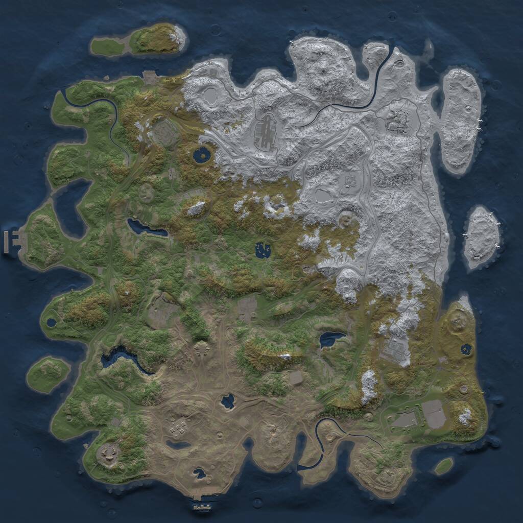 Rust Map: Procedural Map, Size: 4750, Seed: 111700, 16 Monuments