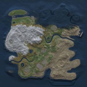 Thumbnail Rust Map: Procedural Map, Size: 3500, Seed: 1700485963, 12 Monuments