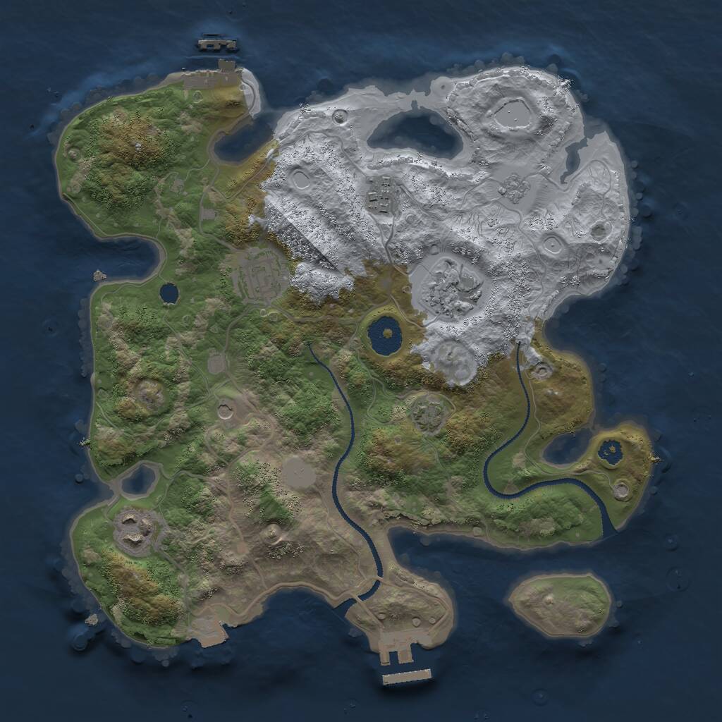 Rust Map: Procedural Map, Size: 3000, Seed: 1771629976, 10 Monuments