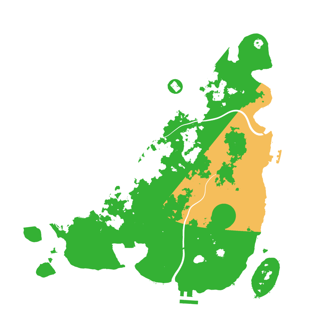 Biome Rust Map: Procedural Map, Size: 3500, Seed: 1969514976