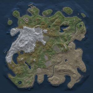 Thumbnail Rust Map: Procedural Map, Size: 4000, Seed: 1062751366, 15 Monuments
