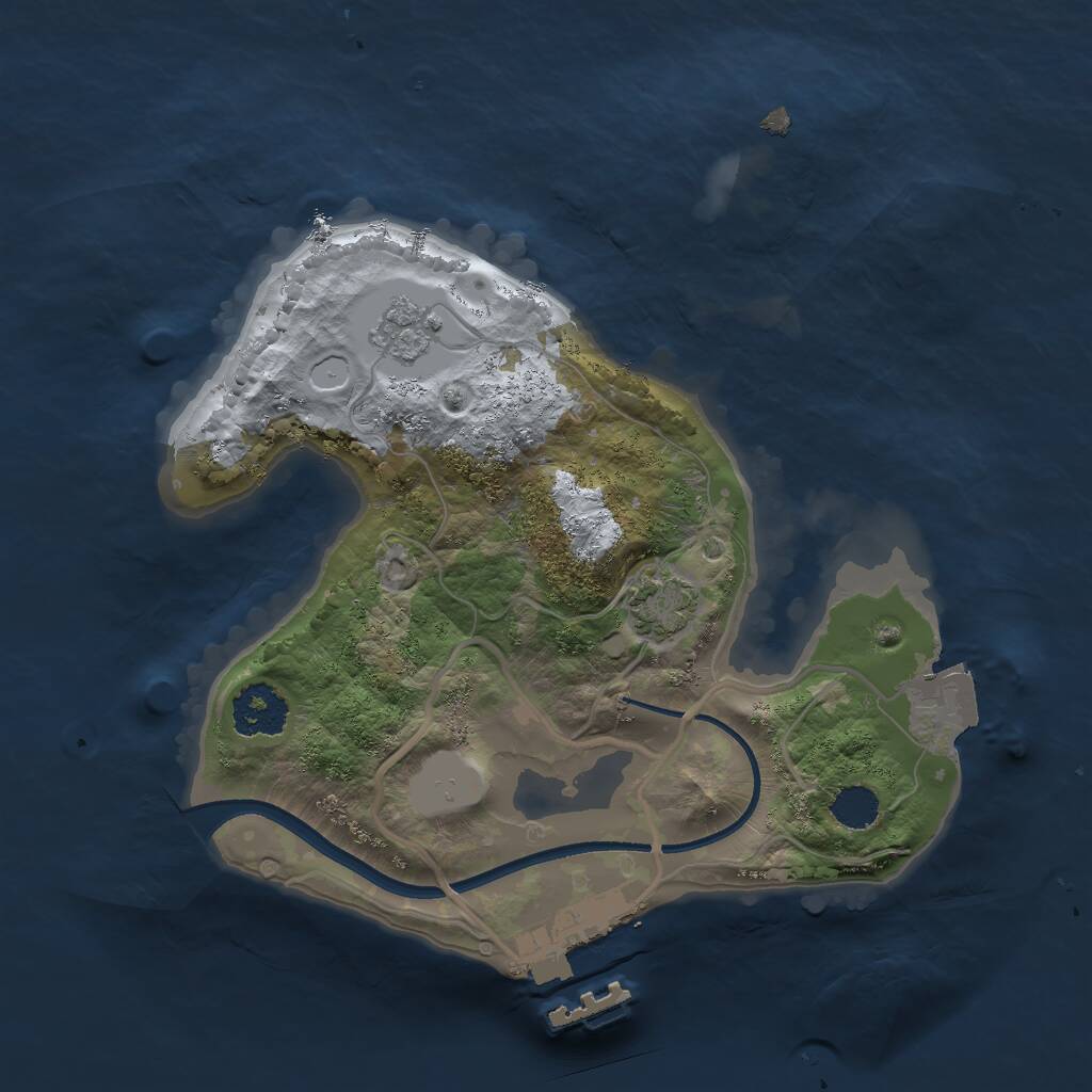 Rust Map: Procedural Map, Size: 2000, Seed: 97588182, 4 Monuments