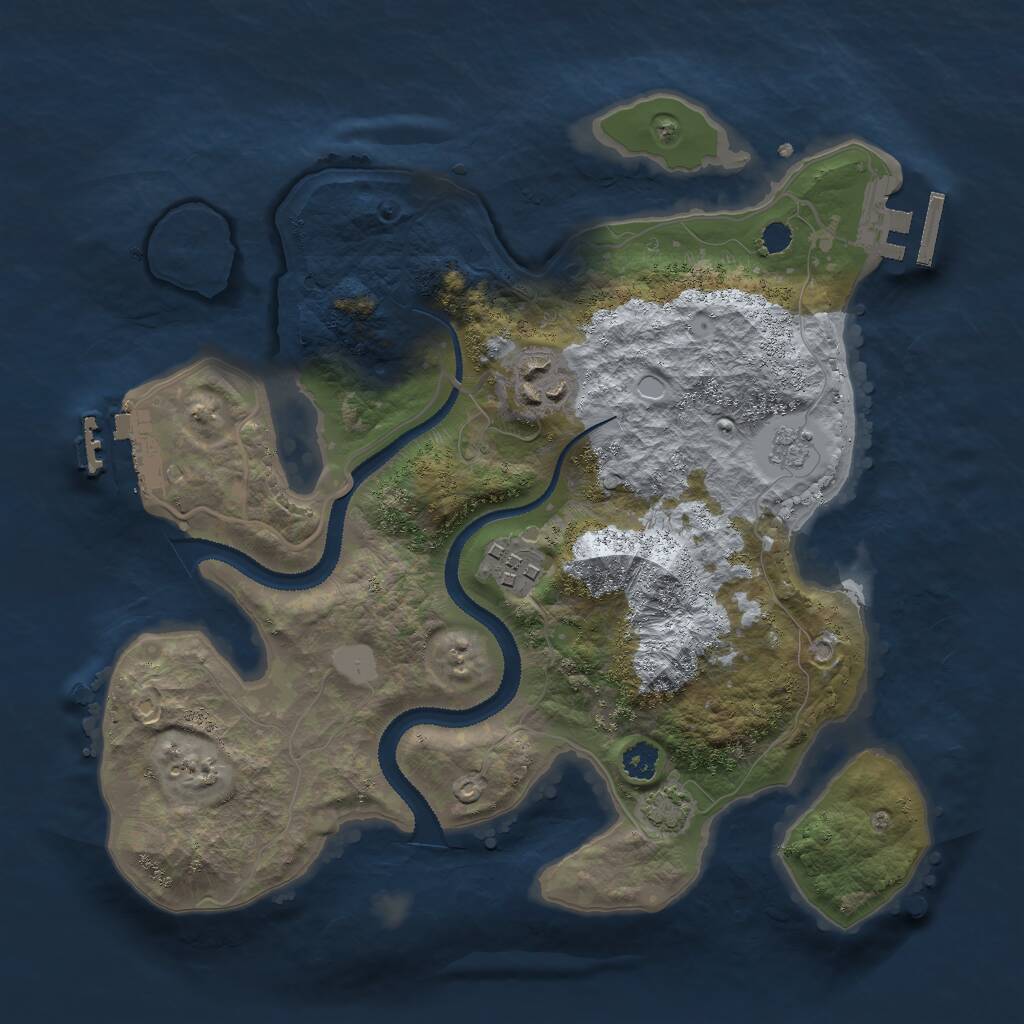 Rust Map: Procedural Map, Size: 2800, Seed: 26523, 7 Monuments