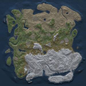 Thumbnail Rust Map: Procedural Map, Size: 4500, Seed: 504516671, 17 Monuments