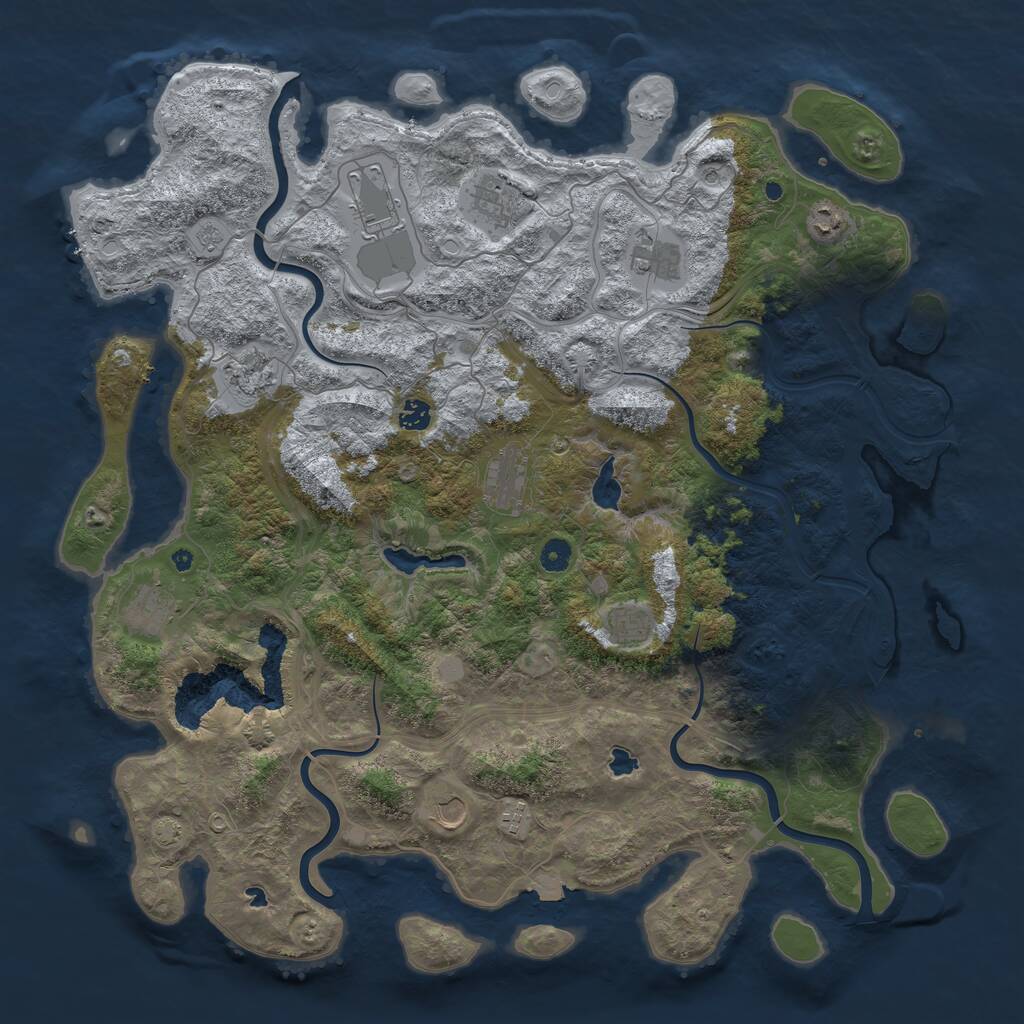 Rust Map: Procedural Map, Size: 4800, Seed: 2554444, 15 Monuments