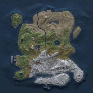 Thumbnail Rust Map: Procedural Map, Size: 2700, Seed: 1683377593, 9 Monuments