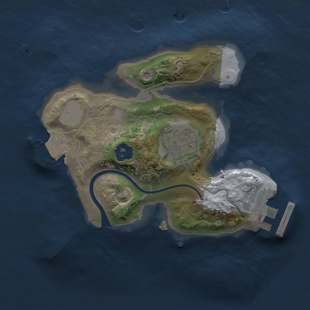 Rust Map: Procedural Map, Size: 1750, Seed: 684342285, 3 Monuments