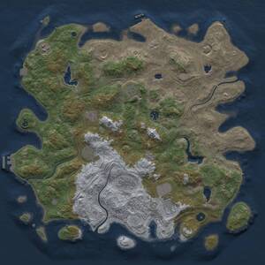 Thumbnail Rust Map: Procedural Map, Size: 4500, Seed: 447204251, 15 Monuments