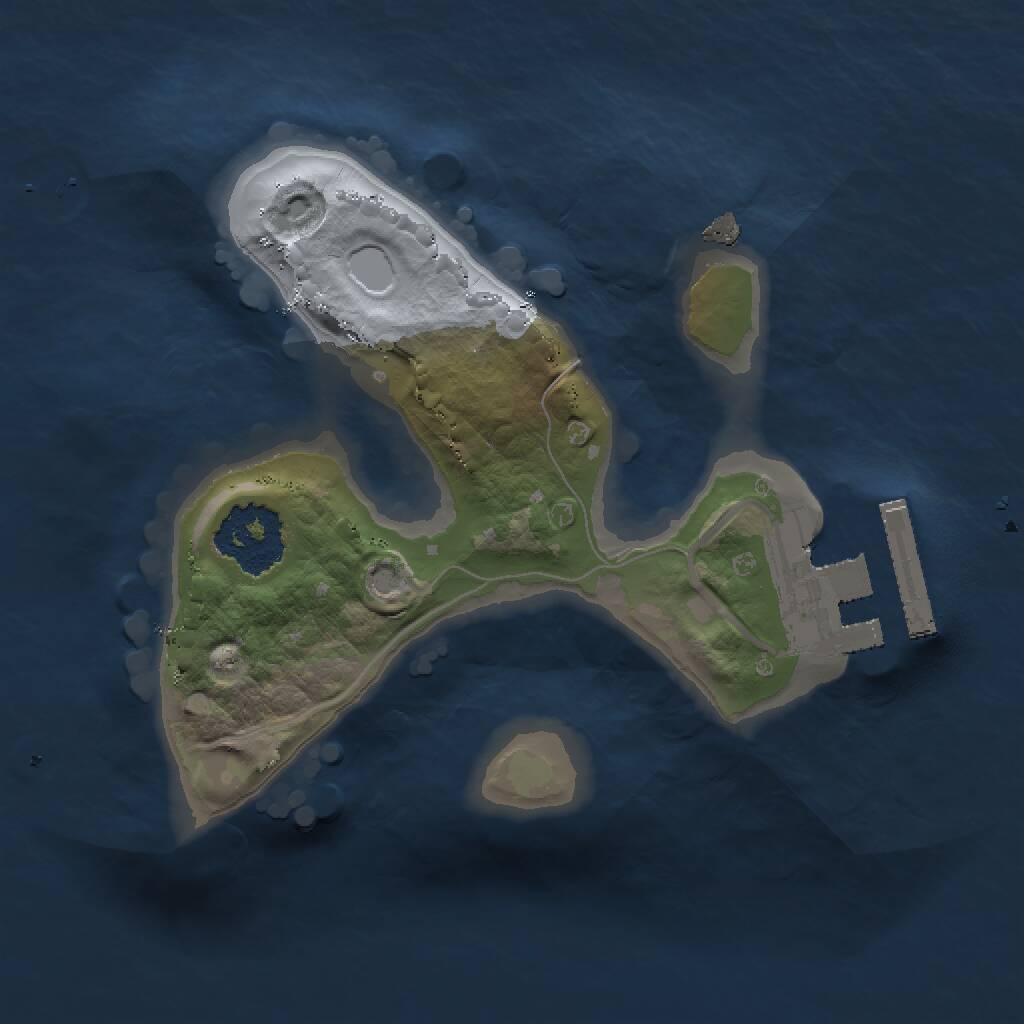 Rust Map: Procedural Map, Size: 1500, Seed: 1015401537, 2 Monuments