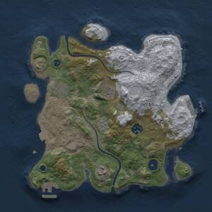 Thumbnail Rust Map: Procedural Map, Size: 3000, Seed: 183091502, 10 Monuments