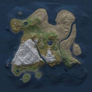 Thumbnail Rust Map: Procedural Map, Size: 2500, Seed: 2105426371, 6 Monuments