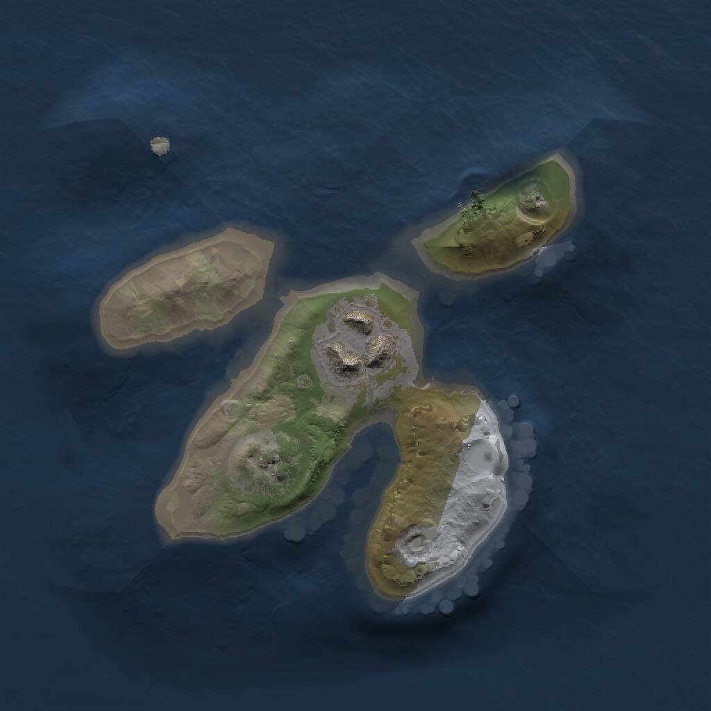 Rust Map: Procedural Map, Size: 1500, Seed: 2122697668, 2 Monuments