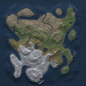 Thumbnail Rust Map: Procedural Map, Size: 3000, Seed: 568462039, 9 Monuments