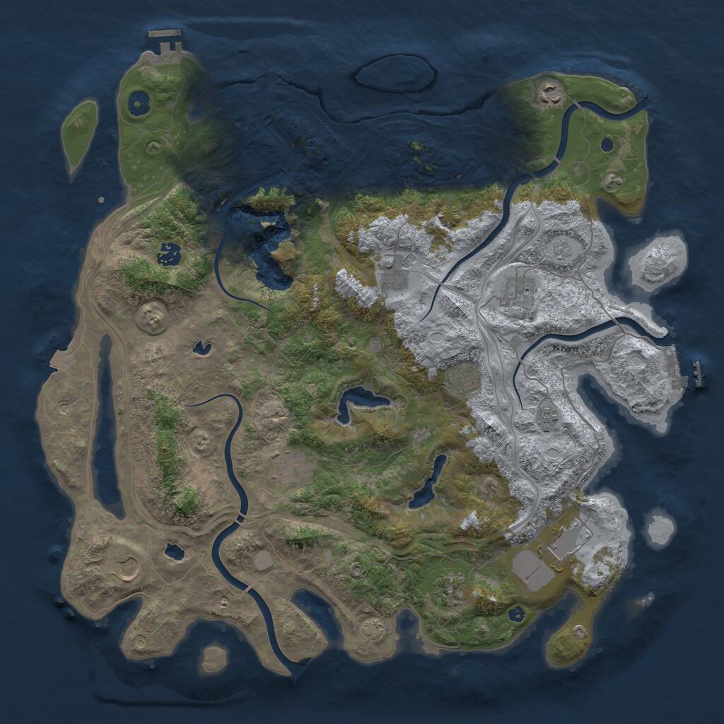Rust Map: Procedural Map, Size: 4500, Seed: 1981790014, 16 Monuments