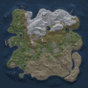 Thumbnail Rust Map: Procedural Map, Size: 3500, Seed: 985333, 15 Monuments