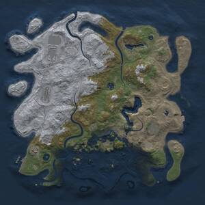 Thumbnail Rust Map: Procedural Map, Size: 4250, Seed: 20804, 14 Monuments