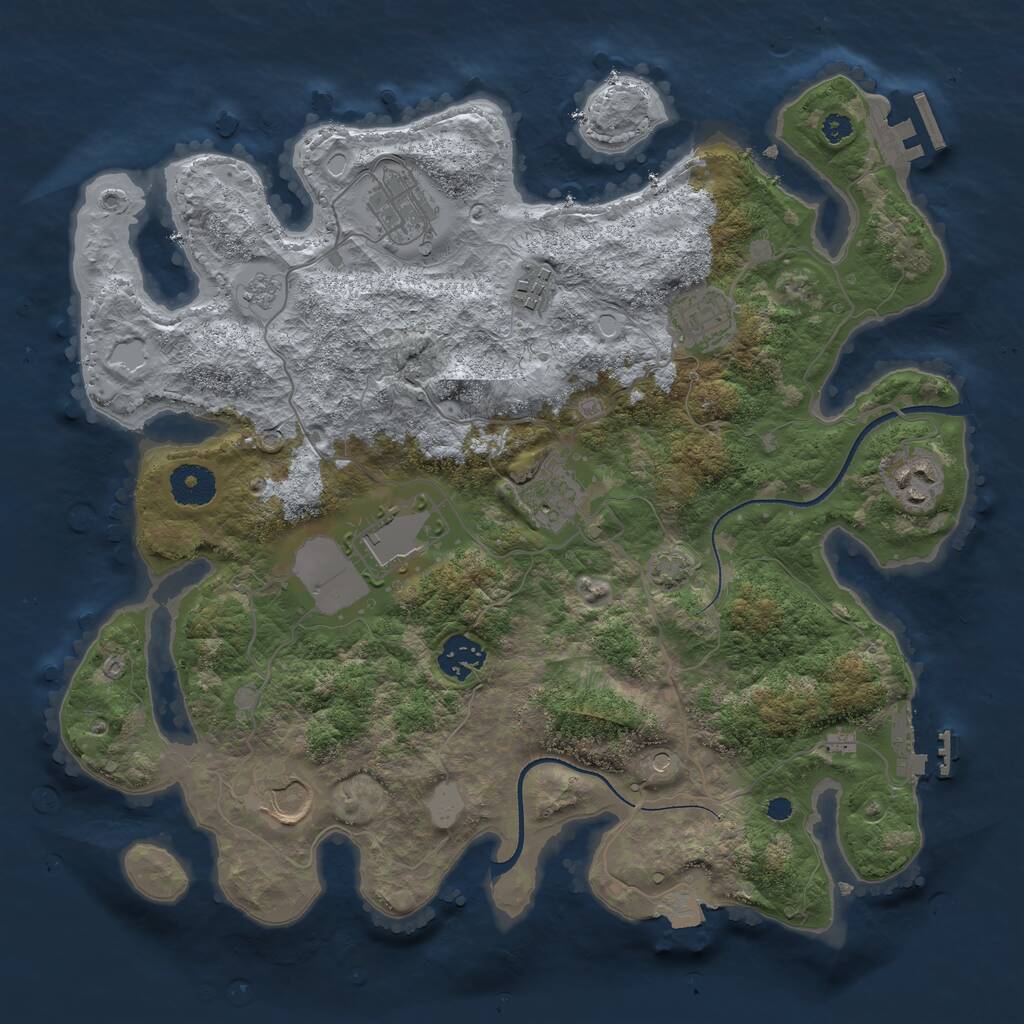 Rust Map: Procedural Map, Size: 3500, Seed: 20241202, 14 Monuments