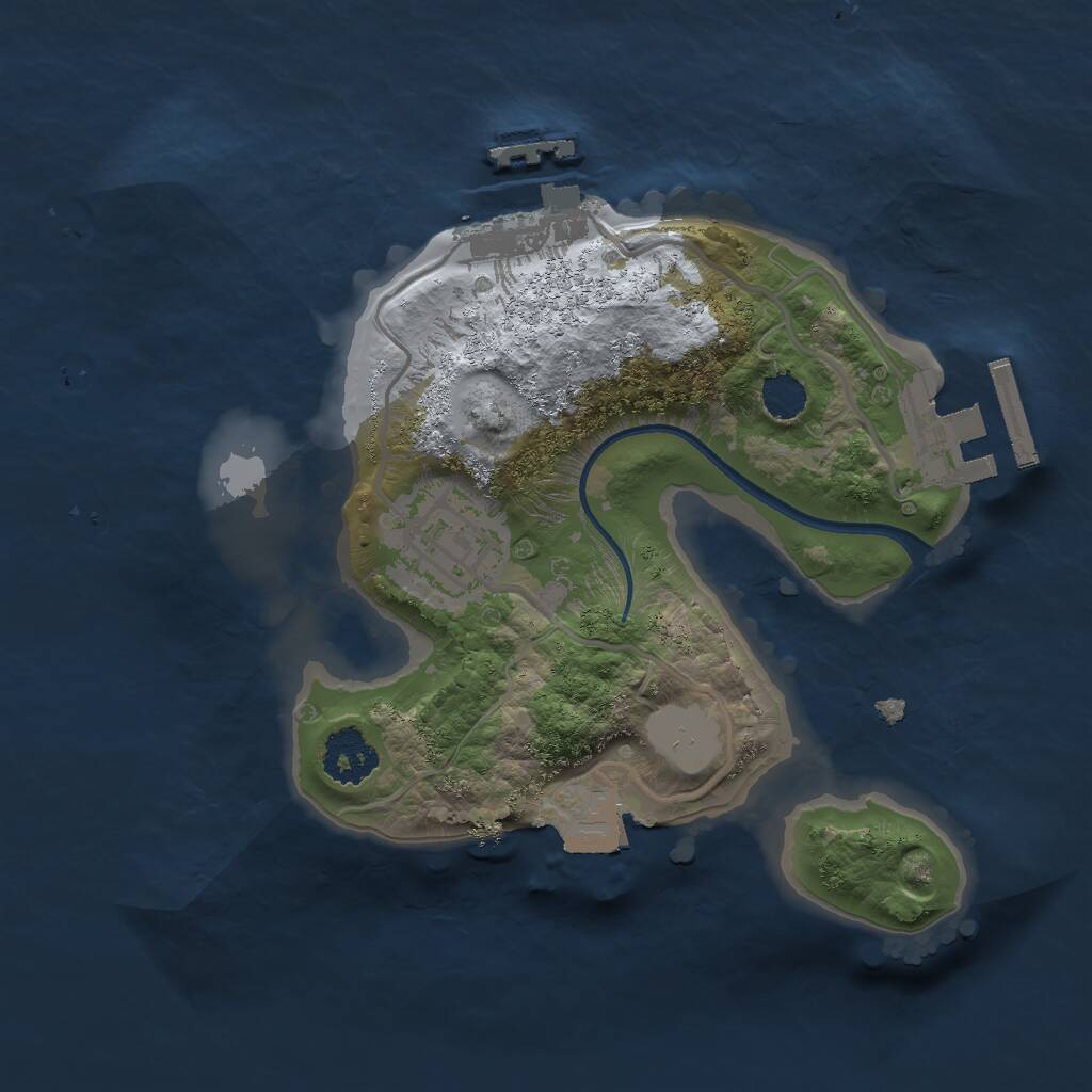 Rust Map: Procedural Map, Size: 2000, Seed: 1478462242, 4 Monuments