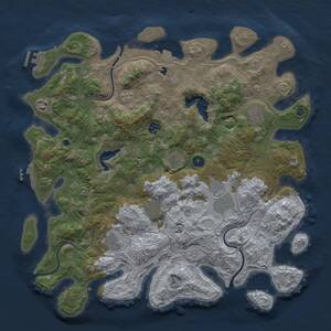 Thumbnail Rust Map: Procedural Map, Size: 4250, Seed: 185874270, 14 Monuments