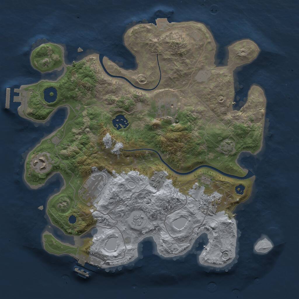 Rust Map: Procedural Map, Size: 3000, Seed: 89997, 11 Monuments