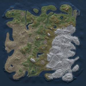 Thumbnail Rust Map: Procedural Map, Size: 4250, Seed: 778185968, 15 Monuments