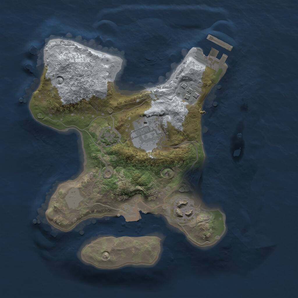 Rust Map: Procedural Map, Size: 2200, Seed: 686905257, 6 Monuments