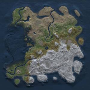 Thumbnail Rust Map: Procedural Map, Size: 4096, Seed: 481981, 16 Monuments