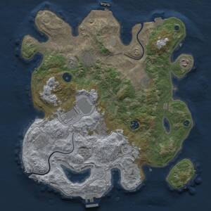 Thumbnail Rust Map: Procedural Map, Size: 3500, Seed: 28363, 14 Monuments