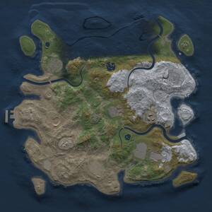 Thumbnail Rust Map: Procedural Map, Size: 3500, Seed: 5020992, 15 Monuments