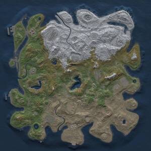 Thumbnail Rust Map: Procedural Map, Size: 4250, Seed: 720457722, 17 Monuments