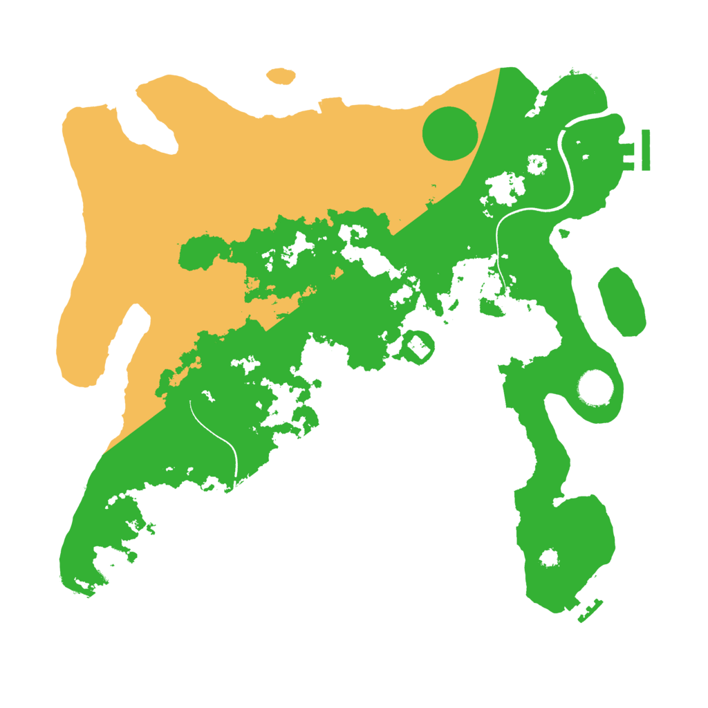 Biome Rust Map: Procedural Map, Size: 3500, Seed: 182525