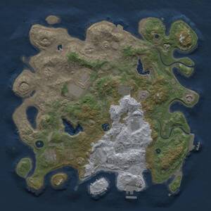 Thumbnail Rust Map: Procedural Map, Size: 4000, Seed: 2104455590, 15 Monuments